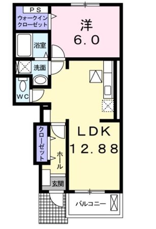 伊那北駅 徒歩47分 1階の物件間取画像